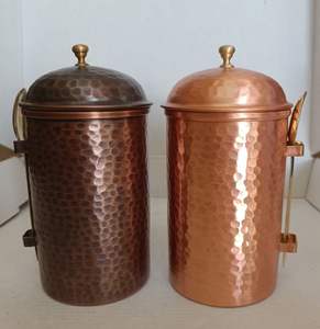 Boîte de rangement à épices décorative en laiton avec poignée, conteneur à masala multi-niveaux, organisateur d'épices traditionnel indien pour la cuisine, utilisation domestique - Product Image 4