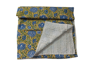 Juego de Edredón de Algodón Kantha con Estampado Floral, Ecológico, Cosido a Mano, para Bodas, Hoteles y Uso Doméstico, Acolchado con Patrón Clásico para Todas las Estaciones - Product Image 2