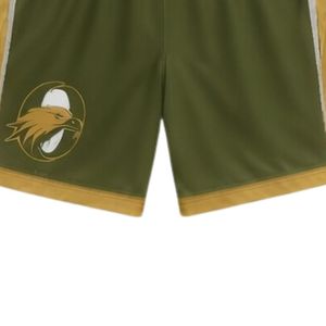 Unisex Olive Green Gold Sublimated Lacrosse <b>Shorts</b> Lightweight Polyester Athletic Team Uniform Performance Apparel - Product Image 6