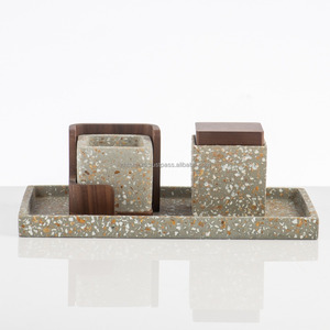 Urban Glow Modern Terrazzo Resin Bakhoor Burner Artístico Hecho a mano Soporte de incienso Diseño interior contemporáneo y regalo Eid - Product Image 5
