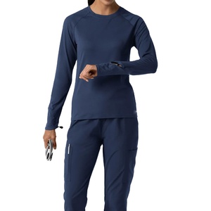 Haute qualité Spandex Polyester femmes coton gommages médicaux hôpital sous-vêtement uniformes infirmière gommage sous gommages t-shirts - Product Image 1