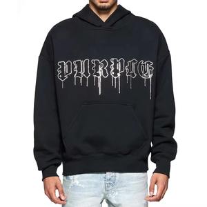 Sudadera con capucha de invierno de forro polar con cremallera completa para hombre, con diseño de calavera y esqueleto, con pedrería de cristal brillante y pedrería de imitación, personalizada, de la colección Stylish Essentials - Product Image 5