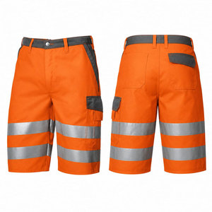 Pantalones Cortos de Trabajo para Hombre, de Seguridad, Impermeables, Fluorescentes, Talla Grande, con Cinta Reflectante 3M, de Algodón, HILTON ENTERPRISES - Product Image 1