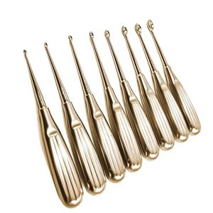 Cureta Ósea Premium Volkmann - Punta Afilada de Acero Inoxidable, Herramienta Quirúrgica Ortopédica con Recubrimiento de Oro Rosa, Certificación CE ISO - Product Image 2