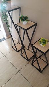 Modern Iron Plant <b>Pot</b> <b>Stand</b> with Elegant Structure for Indoor Outdoor Garden Balcony Living Room Decorative Planter Display Use - Product Image 6