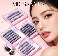 Extensions de cils en grappe personnalisables, durables, faciles à poser, confortables, résistantes à la chaleur, pour les sports de plein air