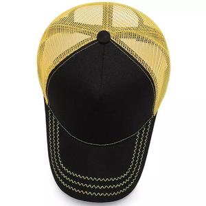 Custom logo Plastic Button Cotton Mesh Men's and Women's Size Truck Trucker Caps <b>Hats</b> - Product Image 4