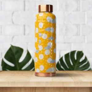 Bouteille d'eau en cuivre au design classique, écologique, avec bouchon à vis, compatible lave-vaisselle, pour le bureau et les voyages, style antique - Product Image 2