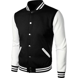 Unisex Professional Custom Lightweight Leather <b>Varsity</b> <b>Bomber</b> <b>Jacket</b> High School Baseball Print Casual Style for <b>Men</b> and Women - Product Image 2