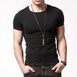 Camiseta de gimnasio de alta elasticidad para hombre, corte ajustado, con logo impreso por transferencia térmica, ropa deportiva para entrenamiento. - Product Image 1