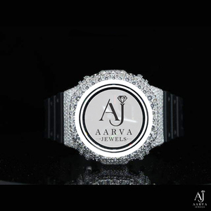 Montre mécanique pour femme en acier inoxydable avec incrustation de diamants, cadran en cristal, bracelet rond de 30 mm, style élégant pour cadeau et mode - Product Image 1