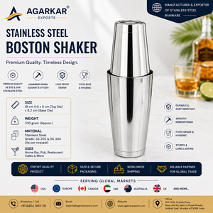 Coctelera Boston de Acero Inoxidable Personalizada al por Mayor, AECS/201S, 1000 ml, Juego de 2 Piezas para Mezclar Cócteles en Casa, Bar o Pub - Product Image 4