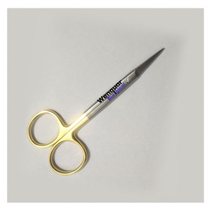 Ciseaux chirurgicaux Iris dentaires droits et courbés pour tissus et sutures, instrument doré semi-personnalisé - Product Image 1