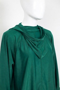 Women Modest Burkini Swimwear Full Body Long Sleeve Solid Green Swim Suit Beach Pool Wear - Product Image 6