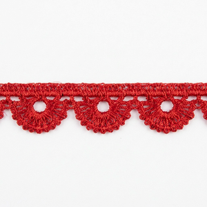 Encaje Guipur Rojo de Lujo Ecológico de 12mm, Directo de Fábrica, 20 Metros, para Saree, Dupatta, Ribete, Manualidades, Costura y Decoración - Product Image 3
