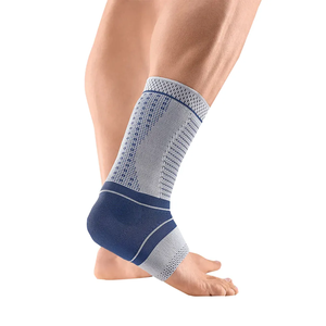 Attelle de cheville en néoprène noir et cyan à double sangle réglable, avec amorti flexible pour le soulagement des entorses, idéale pour le sport - Product Image 2