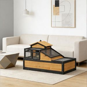 Casetta per Tartarughe in Legno Massello per Razze Medie e Piccole, Moderna Cuccia per Interni ed Esterni per Ricci, con Imballaggio in Scatola - Product Image 1