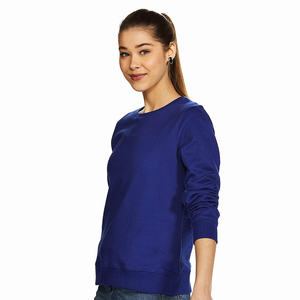 Sudadera Casual de Alta Calidad para Mujer 2025, 100% Algodón, Tejido de Felpa, Talla Grande, Bordado Personalizado, Servicio OEM, Invierno - Product Image 5