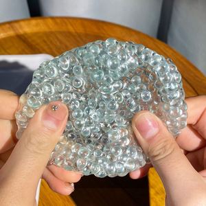 ของเล่นบีบสควิชชี่รูปทรงลูกแก้วน้ำแข็งไล่เฉดสีสุดนุ่ม ของเล่นฝึกความแข็งแรงของมือและผ่อนคลาย พร้อมเสียง ASMR ผ่อนคลาย - Product Image 1