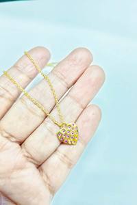 Collier délicat fait main en argent sterling 925 avec pendentif cœur rubis - Cadeau de la Saint-Valentin pour elle - Product Image 5