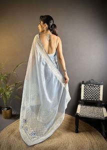 Ropa India pakistaní Georgette bordado Pallu diseño trabajo blusa piezas blusa elegante para Saree precio al por mayor indio - Product Image 4