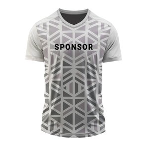 Maillot de volley-ball personnalisé OEM d'usine, sublimation, gris, t-shirt de sport respirant, séchage rapide, doux et confortable, haut de gamme pour équipe de volley-ball - Product Image 1