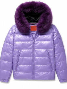 Veste matelassée pour homme avec capuche en fausse fourrure |   Manteau matelassé isolé pour l'hiver |   Vêtements d'extérieur chauds en similicuir PU - Product Image 6