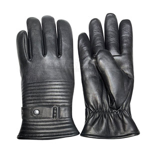 Gants de conduite en cuir de mouton, confortables, durables, avec revers en sergé, qualité supérieure, gants de conduite classiques pour voitures - Product Image 3