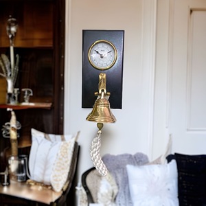 Reloj de Pared Colgante de Latón Antiguo, Cuarzo Analógico, Ligero, Estilo Costero, Reloj de Escritorio Decorativo Náutico Marítimo Vintage para el Hogar - Product Image 5