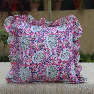 <b>Cushion</b> <b>Covers</b> Pink Indian Hand Block Printed <b>Cushion</b> <b>cover</b> Custom Size <b>Christmas</b> gift Pillowcases wedding party - Product Image 3