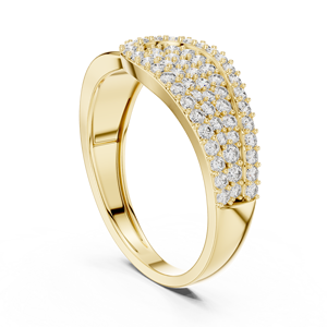 Round Cut Lab Grown Diamond <b>Ring</b> 14K 18K Solid Gold Luxury Buckle Belt Pave Diamond <b>Ring</b> For <b>Mens</b> Custom Fine Jewelry Wholesale - Product Image 3