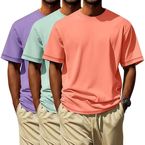 T-shirt vierge uni 100 % coton, grande taille, personnalisable, séchage rapide, respirant, haute qualité, en gros, en stock, pas cher - Product Image 4