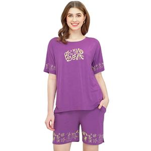 Summer Relaxed Fit Printed T-Shirt and <b>Shorts</b> <b>Set</b> for <b>Women</b> Lightweight Cotton Co-ord <b>Set</b> Beachwear Best Quality Twin <b>Set</b> - Product Image 1