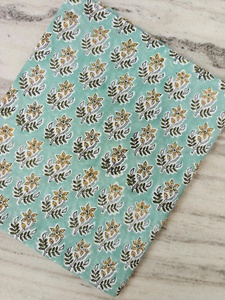 Tissu en coton 100% vert, broderie florale, élégant et tendance, très demandé, pour vêtements et sacs. - Product Image 5