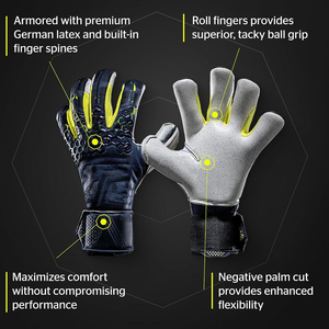 Soccer Goalkeeper <b>Gloves</b> Professional Custom German Latex Palm Customized Football Goalkeeper <b>Gloves</b> High <b>Grip</b> Match Training - Product Image 6