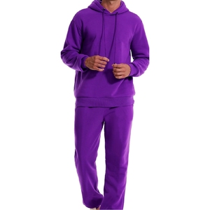 Ensemble survêtement à capuche épais et personnalisé de haute qualité pour homme, 100 % coton, pantalon de survêtement et sweat à capuche, écologique, hiver - Product Image 1
