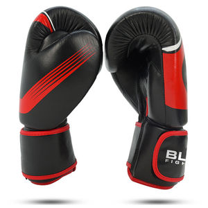 High Quality Genuine Leather Boxing Gloves for Sparring Training Muay Thai Kickboxing Punching Bag with <b>Velcro</b> <b>Strap</b> Closure - Product Image 4