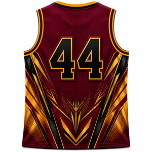 Production de maillots de basket-ball brodés sur mesure, impression de maillots de basket-ball professionnels pour les jours de match, caractéristiques de performance, exportateur - Product Image 2