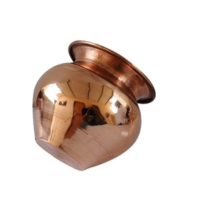 ทองแดง KALASH Pooja Lota,ทำด้วยมือทำจากทองแดงในอินเดีย - Product Image 1
