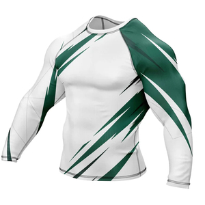 เสื้อแรชการ์ดแขนสั้นคุณภาพสูงสำหรับผู้ชาย เหมาะสำหรับว่ายน้ำและเล่นเซิร์ฟ  แบบซับลิเมชั่นเต็มตัว  เสื้อคอมเพรสชั่นขายส่ง เสื้อยืดผู้ชาย MMA Rashguard - Product Image 3