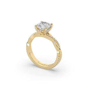 Anillo de Diamante de Laboratorio con Corte Cojín de 2.31CT, Oro de 14KT, Estilo Brillante Elegante y Ligero, Anillo de Boda, Joyería Fina, Regalo - Product Image 3