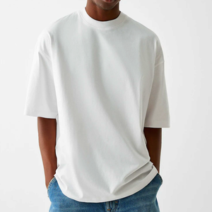 T-shirt en coton uni pour homme, coupe classique, respirant, doux, léger, confortable, décontracté, pour un usage quotidien, été - Product Image 3