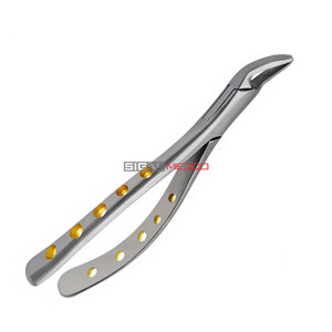 Premium Manual Dental Extracting Forceps Gold Hollow Python Grip Handles German Grade Stainless Steel Ergonomic Tooth Extraction - Product Image 5