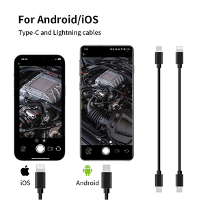 Two Way Articulating Borescope <b>with</b> 8 LED Lights <b>with</b> Articulated Probe 6.4mm <b>Camera</b> Flexible Industrial <b>Endoscope</b> Inspection - Product Image 1