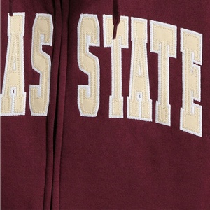 Texas State Bobcats Colosseum Arch & Logo Tackle Twill Full-Zip Hoodie - Maroon - Product Image 5
