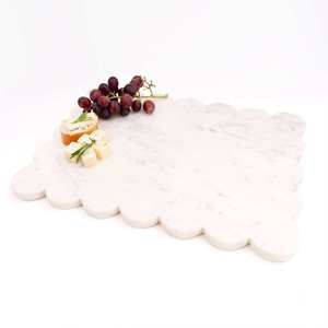 Tabla de cortar redonda de mármol antideslizante para ajo y cebolla Candice - Product Image 2