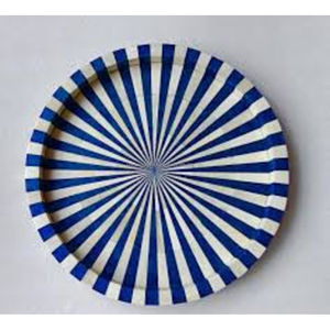 Premium Quality Bone Inlay <b>Tray</b> | <b>Round</b> <b>Tray</b> with Ashoka Chakra Inspired Design for Heritage Gifting, Decor & Statement Serving - Product Image 5