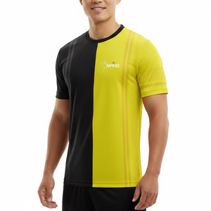 เสื้อฟุตบอลแขนสั้นไซส์ใหญ่ ระบายอากาศได้ดี ดีไซน์คลาสสิก แห้งเร็ว สำหรับผู้ชาย - Product Image 1