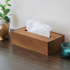 Porte-boîte à mouchoirs en bois classique durable avec bords lisses, design personnalisable pour une utilisation sûre et pratique, résidentiel et commercial - Product Image 3