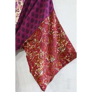 Handmade Indian Silk Breathable Plus Size Autumn <b>Kimono</b> Robe <b>Women</b> Long Printed Nightwear Lounge Gown Perfect Gift for Her - Product Image 4